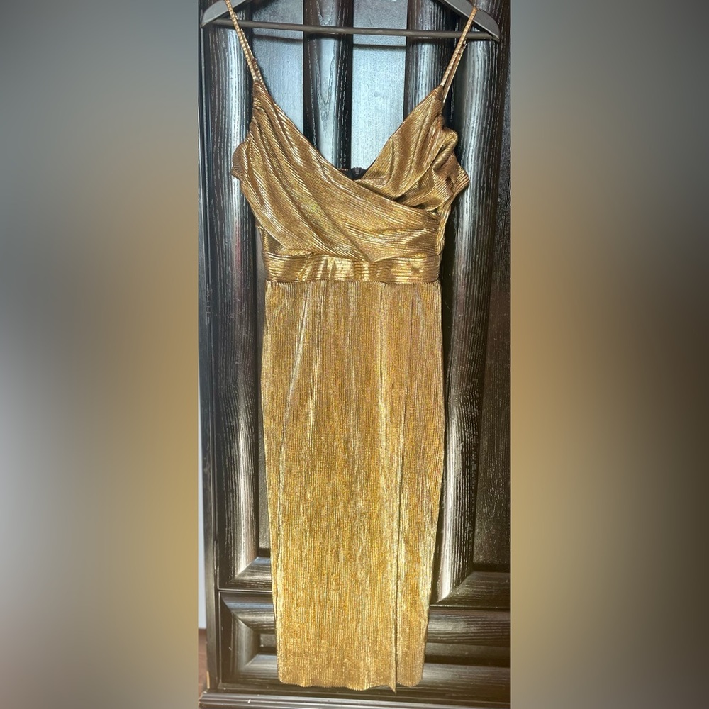 Lulus gold dress